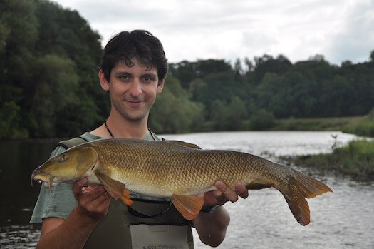 barbel fishing river wye wales