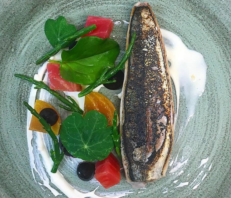 Mackerel horseradish beetroot